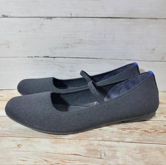 Rothy's The Max Square Toe Mary Jane In black US W 10 - Picture 2 of 11